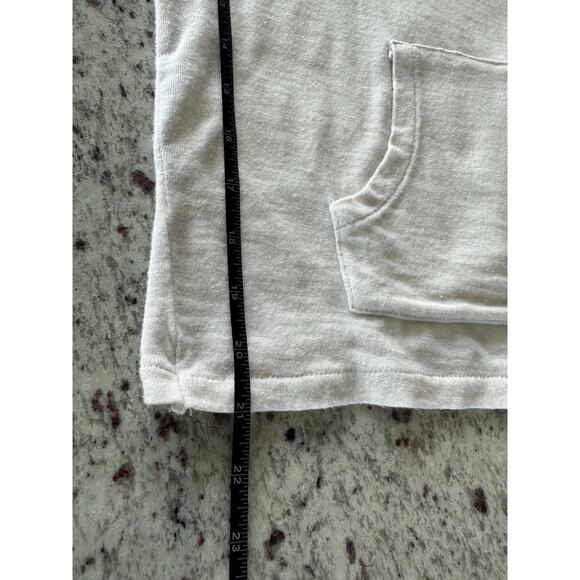 Alo White Long Sleeve Cowl Neck Pullover Top Kangaroo Pocket Women's Small - Picture 14 of 16